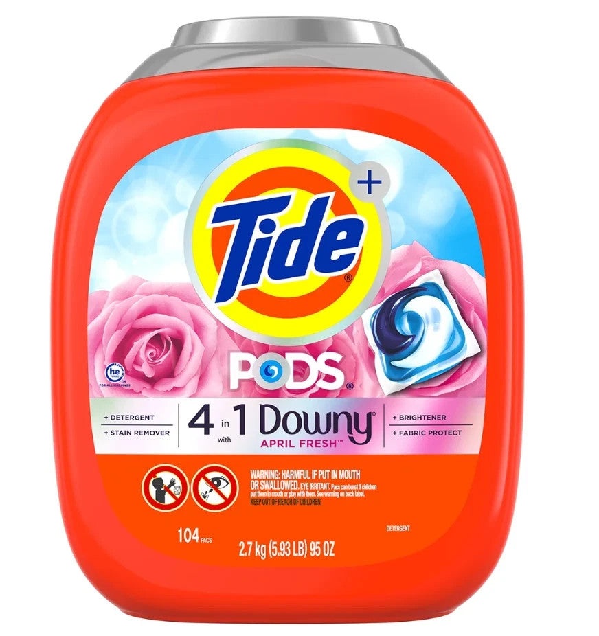 Tide Pods With Downy April Fresh Laundry Detergent 104 Count High Quality New