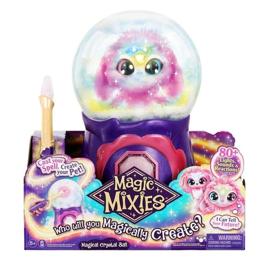 MAGIC MIXIES Magical Misting Crystal Ball with Interactive 20.3cm Pink Plush Toy