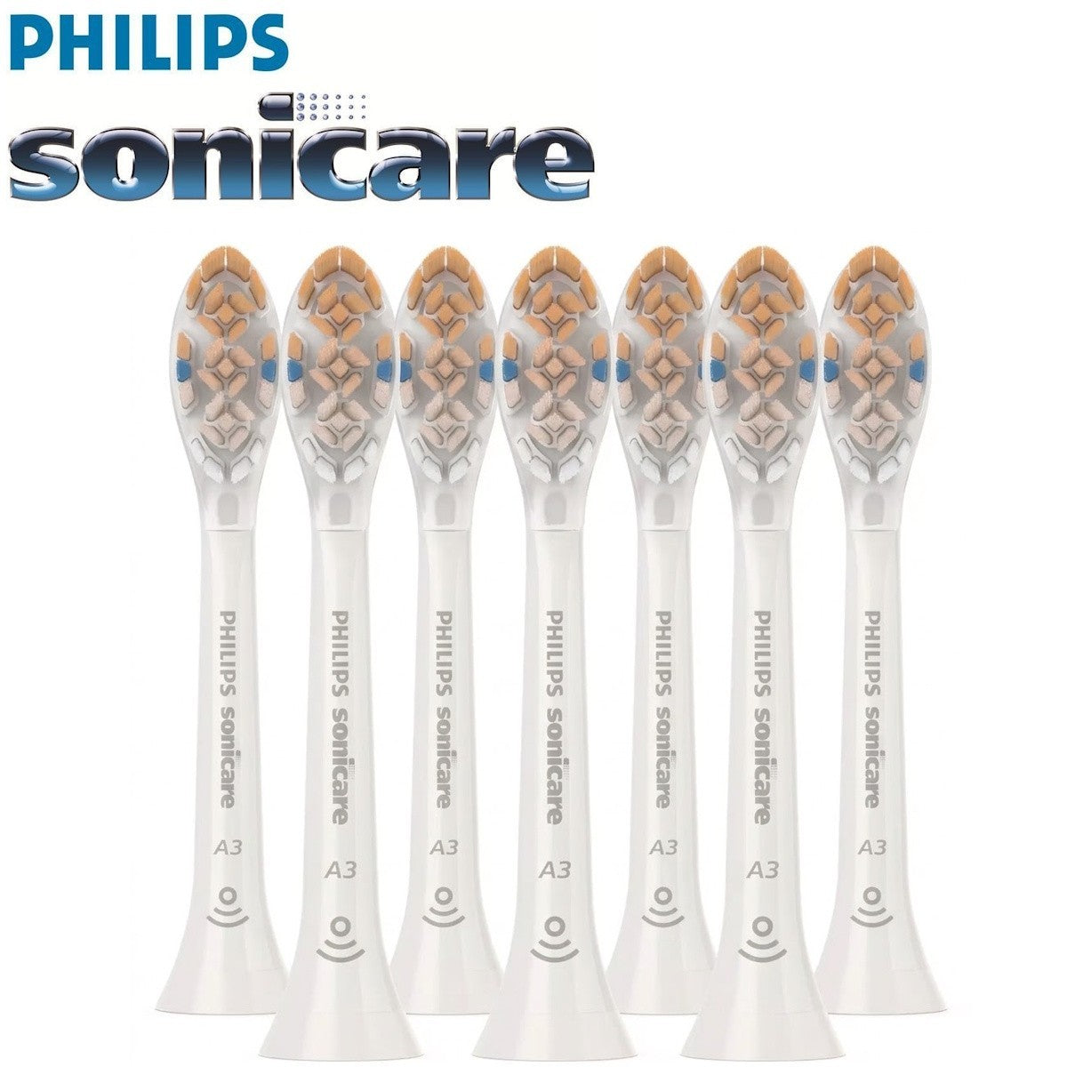 6-Pack Genuine Philips Sonicare A3 All-In-One Premium Brush Heads (White)