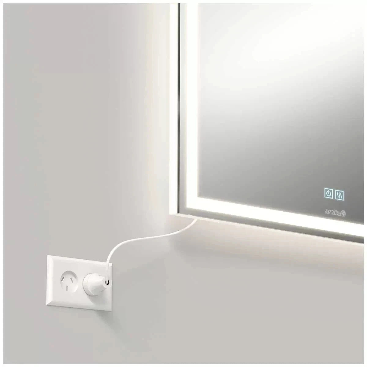 Artika Aurea Integrated LED Anti-fog Plug In Bathroom Wall Mirror 80X60CM