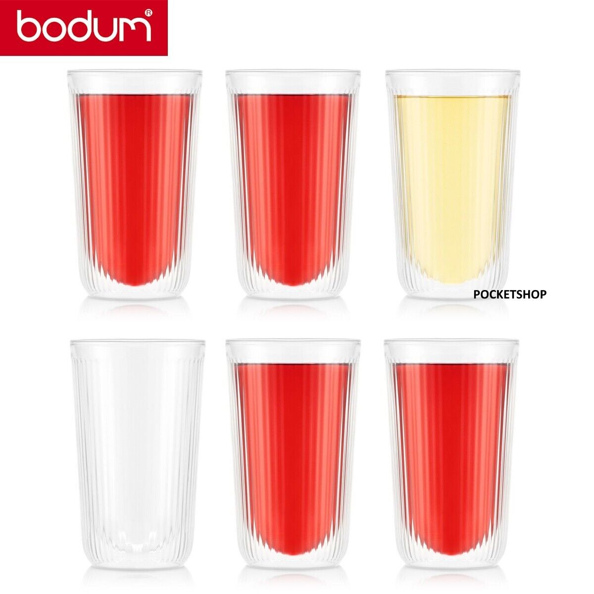 New Bodum Douro Double Wall Glasses 350ml 6 Pack