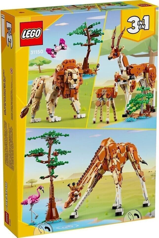 LEGO 31150 Creator 3-in-1 Wild Safari Animals Brand New Giraffe Gazelle Lion