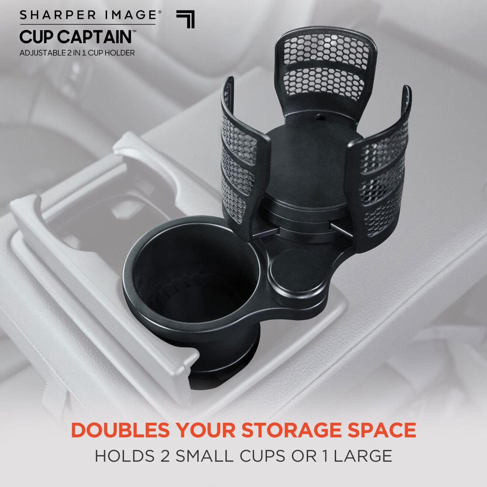 Cup Captain AS SEEN ON TV 2 in 1 Car Truck Holder Doubles Storage Space