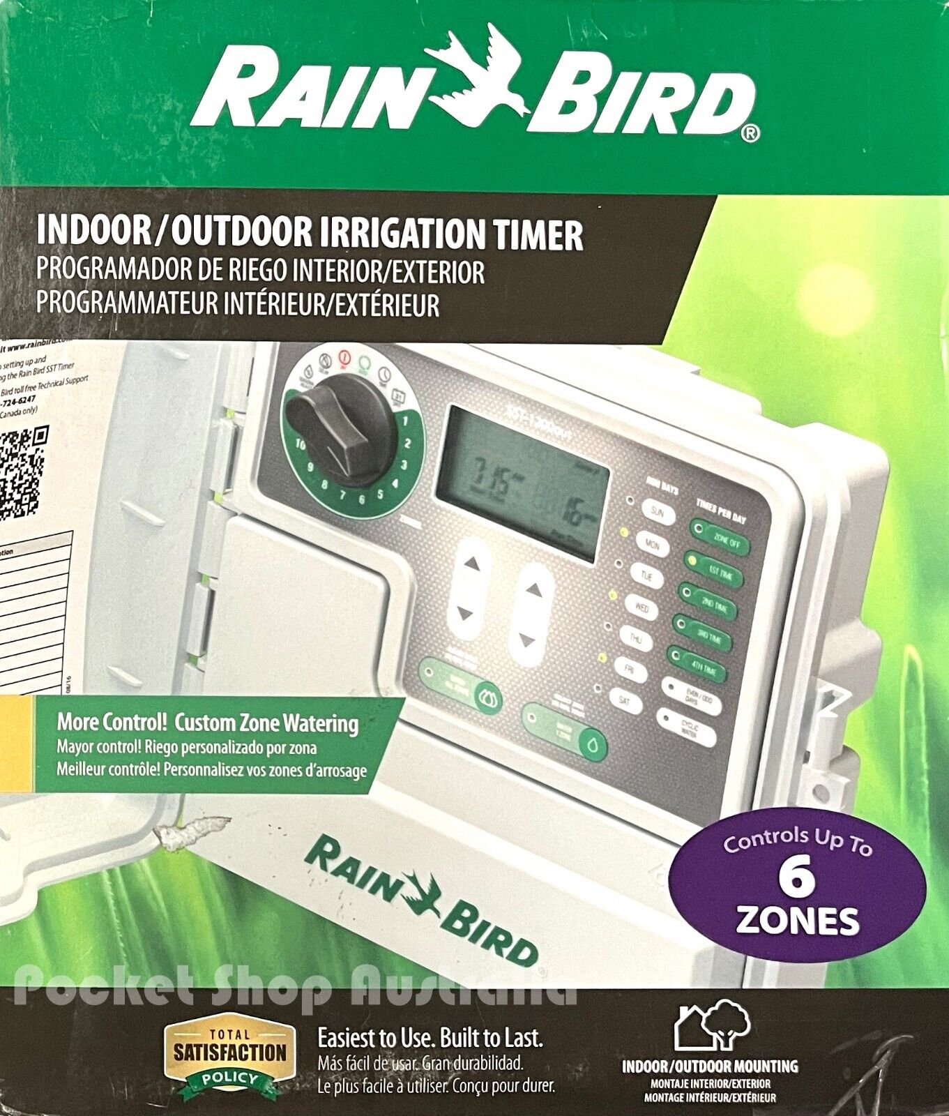 Rain Bird 6 Zone Irrigation Control Station 230V Indoor Outdoor SST600AUS