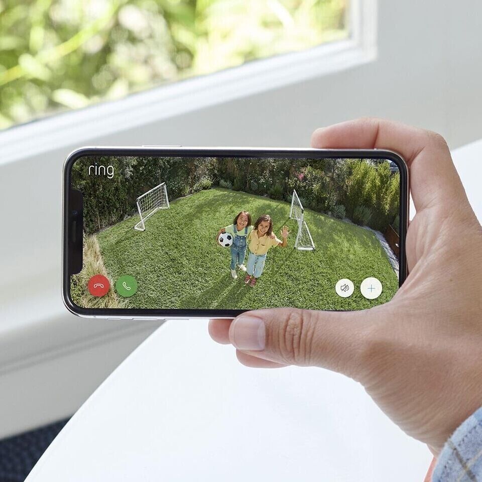 RING Spotlight Cam Plus Battery - Black, 1080p, 2.4GHz Wi-Fi, Built-In Siren