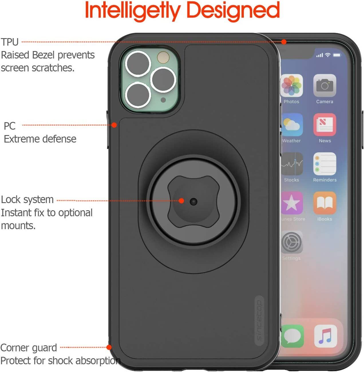 Twist Lock Motorcycle Bike Scooter Handlebar Mount Holder for iPhone 12 11 XR