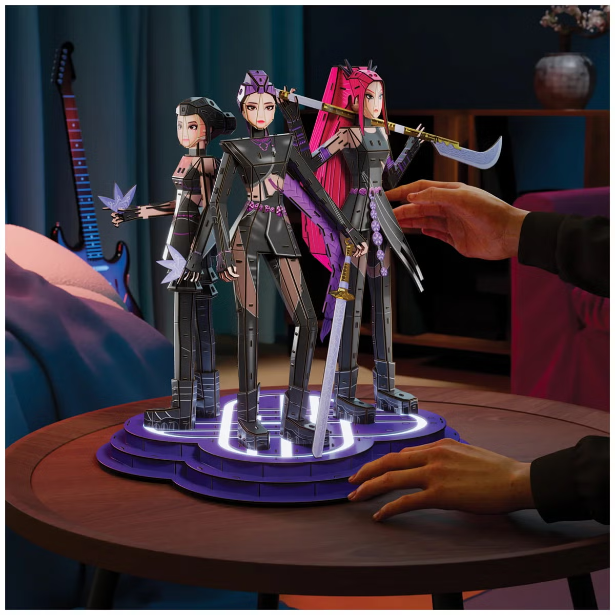4D Build K-Pop Demon Hunters HUNTRIX 3D Puzzle Kit LED 439 Pieces 6077899