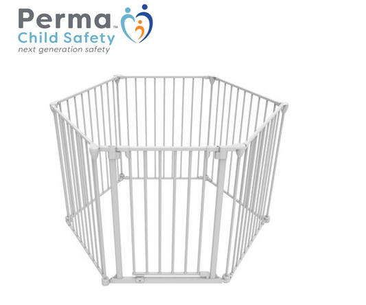 Perma Child Playpen Safety 3 in 1 Barrier Gate 73cm-370cm White