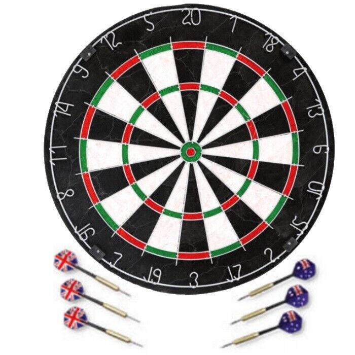 NEW 2022 Deluxe Dart Board Professional Level Set of Australian UK Flag  Darts