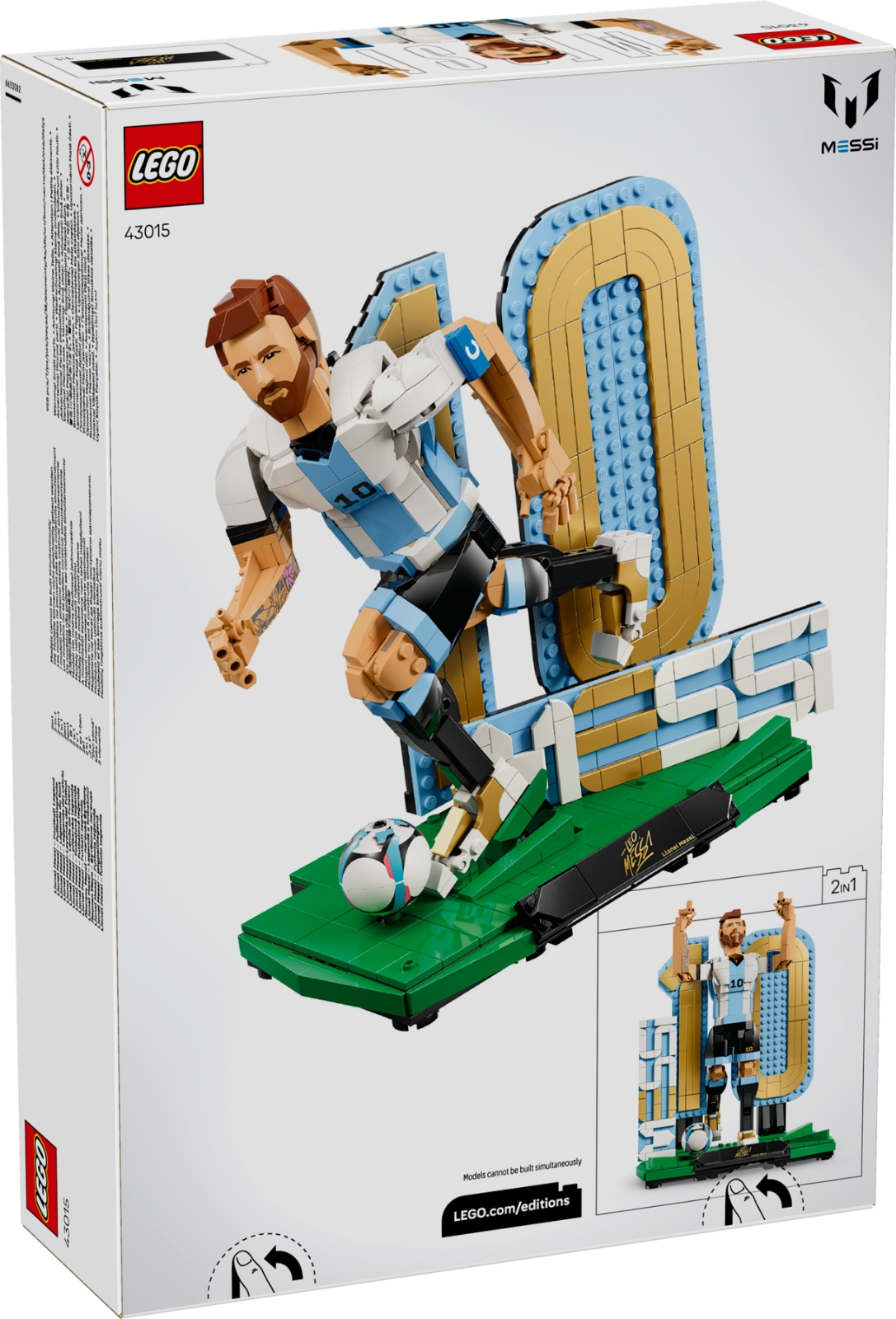 LEGO 43015 Editions Football Lionel Messi - Football Legend *AU STOCK*