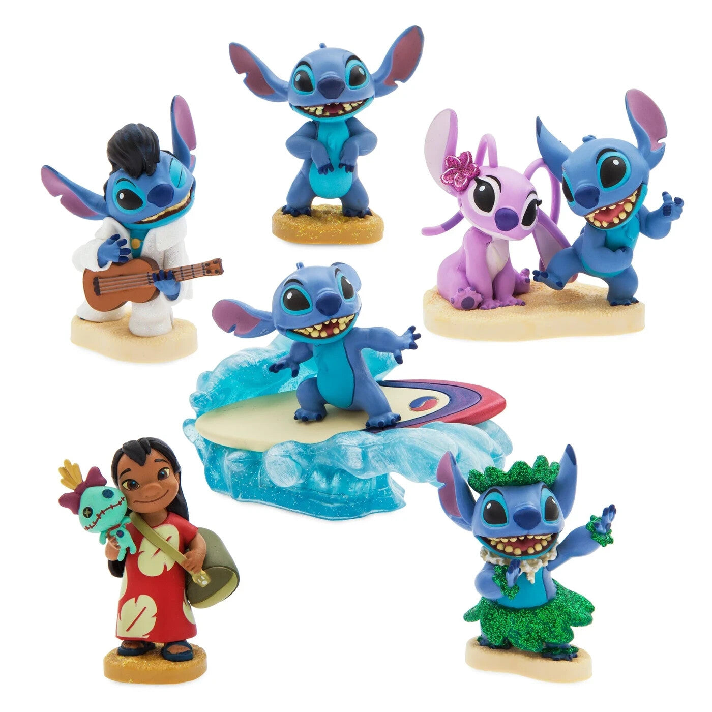 Disney Lilo & Stitch Playset Set 6 Figures in Gift Box