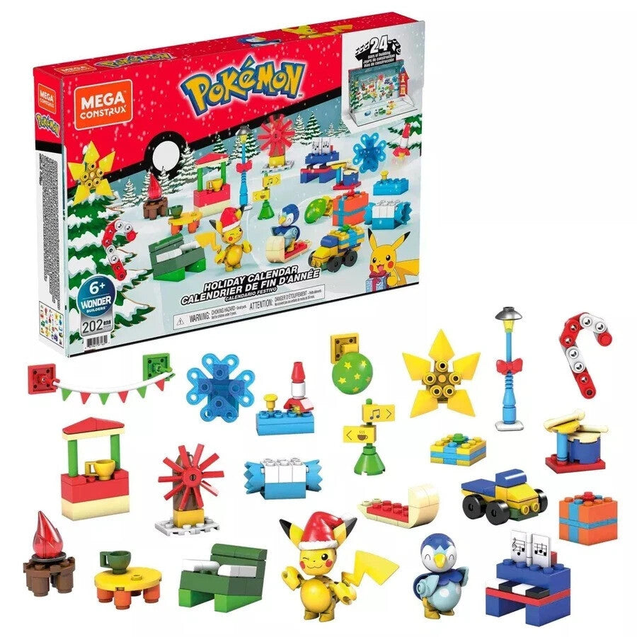 Mega Construx Pokemon Holiday Calendar Construction Set - 202pcs