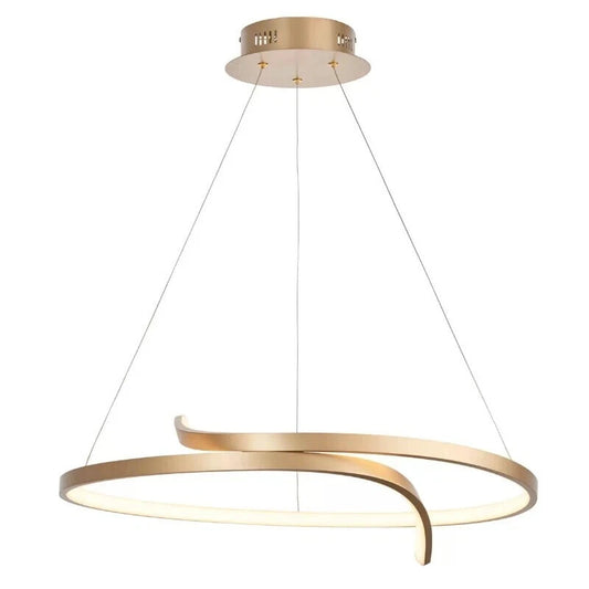 UK Hudson Living - Rafe LED Matte Brushed Gold Pendant Light