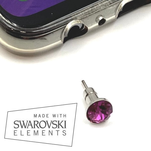 Swarovski Crystal Elements Headphone Jack Plug Sim Card Eject Pin Gift for HER