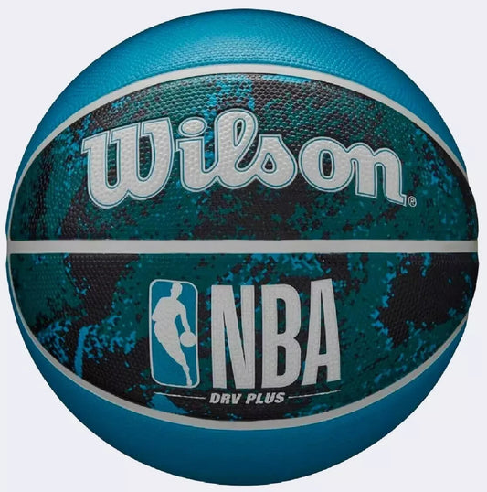 Wilson NBA DRV Plus Vibe Outdoor Basketball - Size 7 Official - Black & Blue