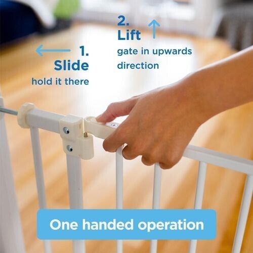 Perma Child Safety 73 - 82cm Warm White Extra Tall Easy Fit Baby Gate