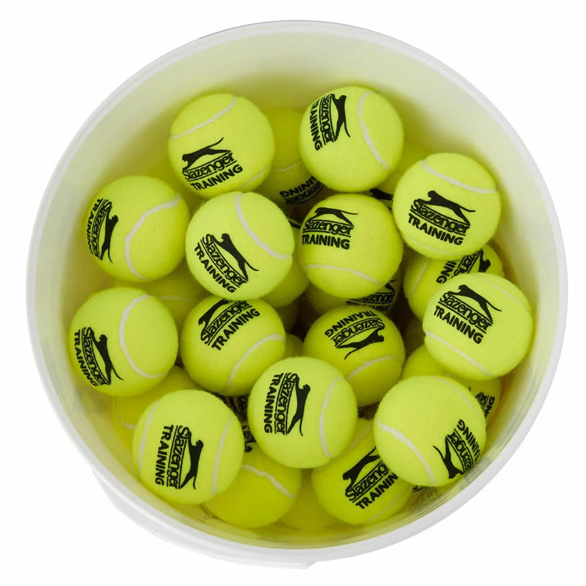 60 X NEW Slazenger Training Tennis Balls Bucket for ALL Surfaces DWSQ03060
