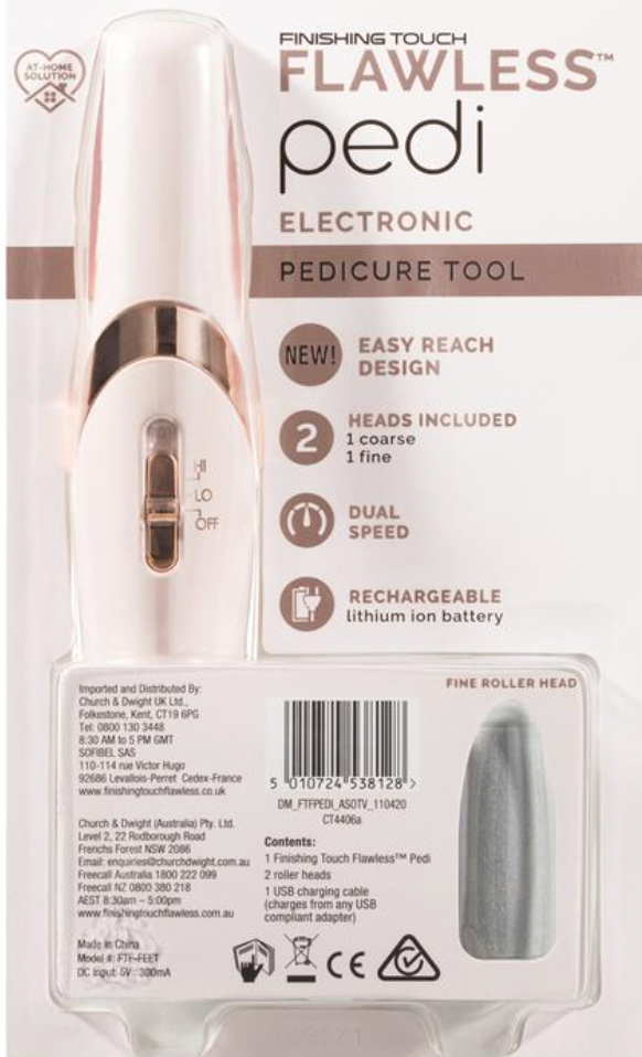 Finishing Touch Flawless Pedi Electronic Pedicure Tool, File & Callous