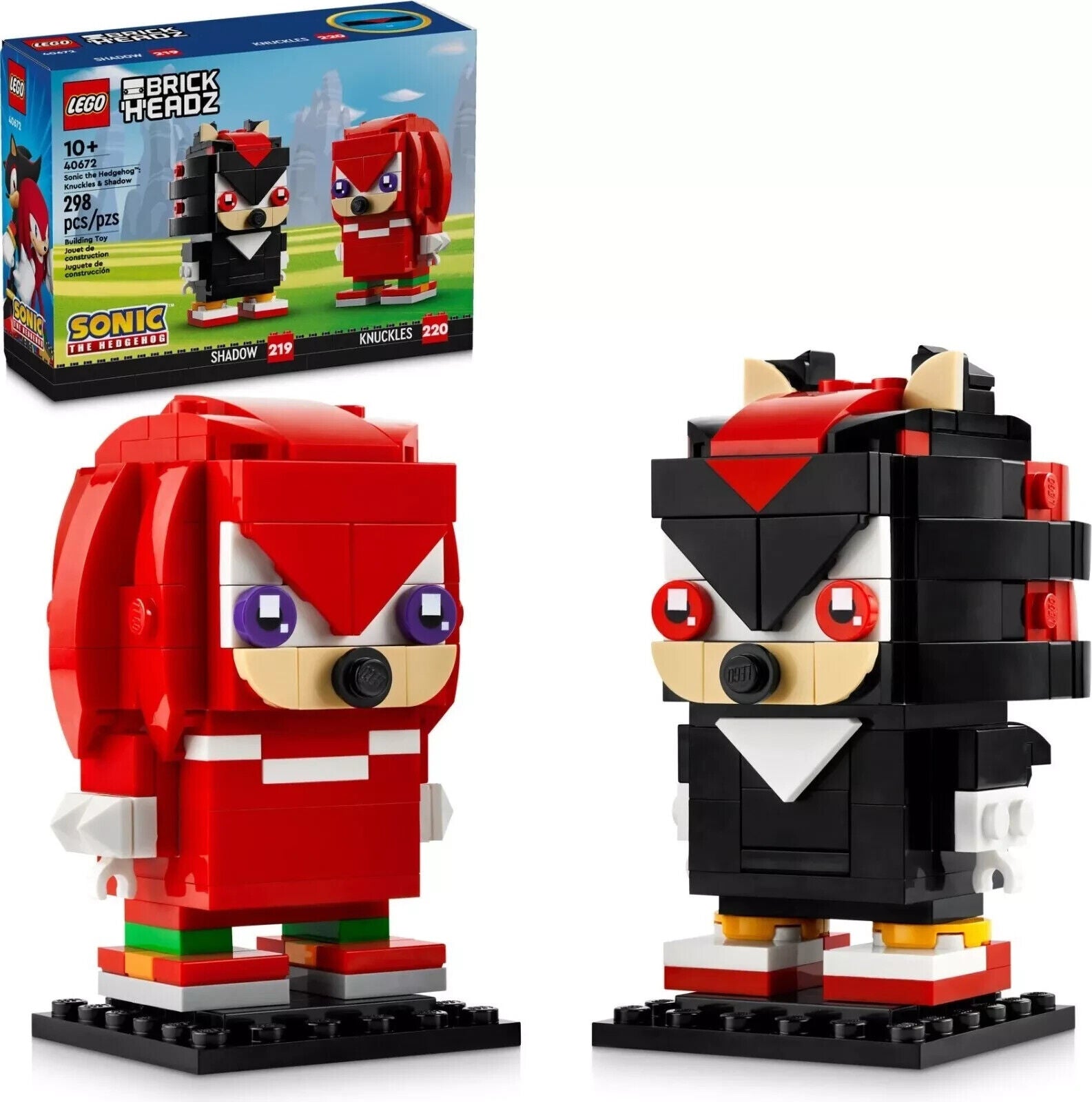 LEGO 40672 BrickHeadz Sonic the Hedgehog Knuckles & Shadow Gaming Toys Brand New