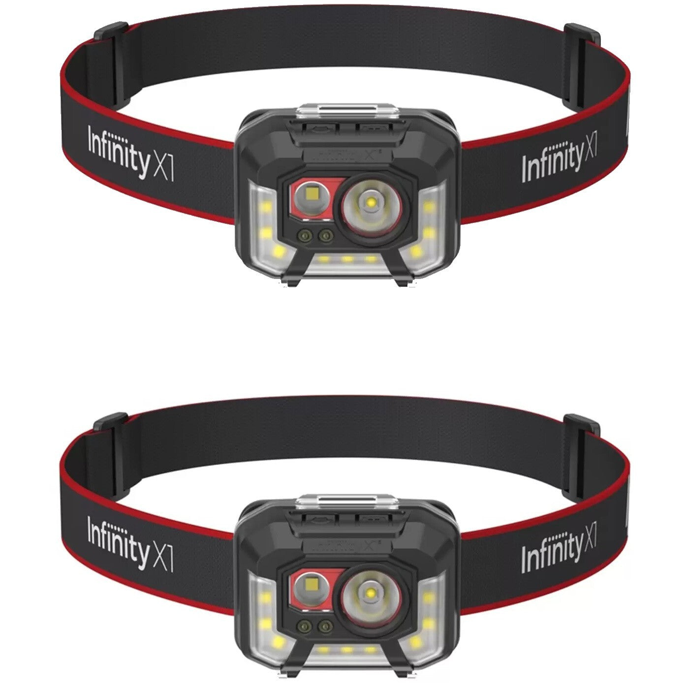 Infinity X1 Rechargeable Dual Power Headlamp 1000 Lumen LED Light 1, 2 OR 3 Pack