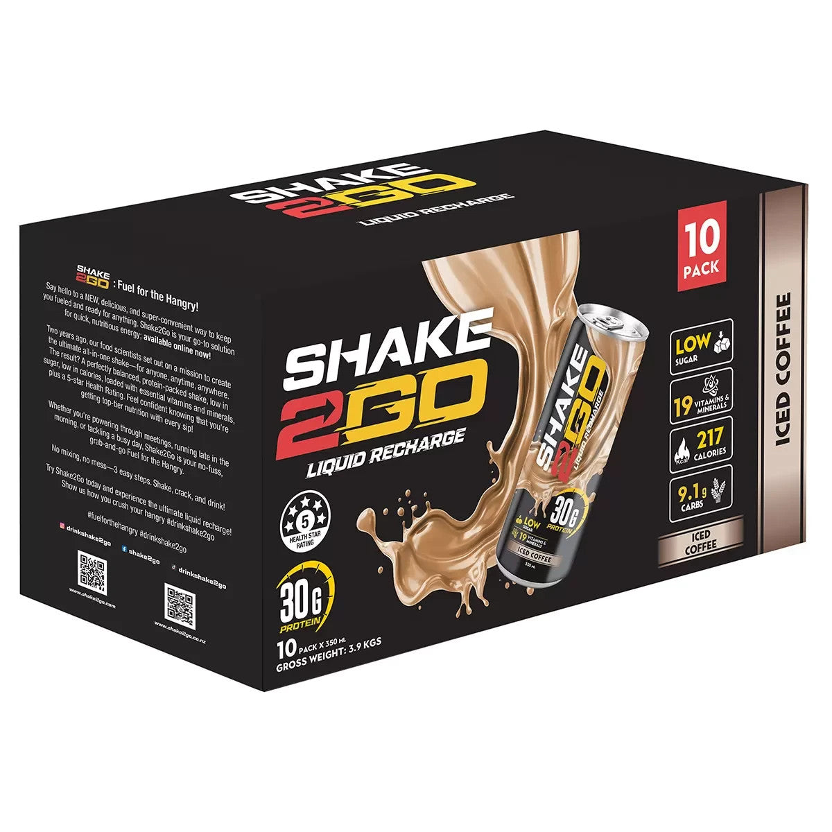 Optislim Shake 2 Go Protein Shake Coffee 10 x 350ml