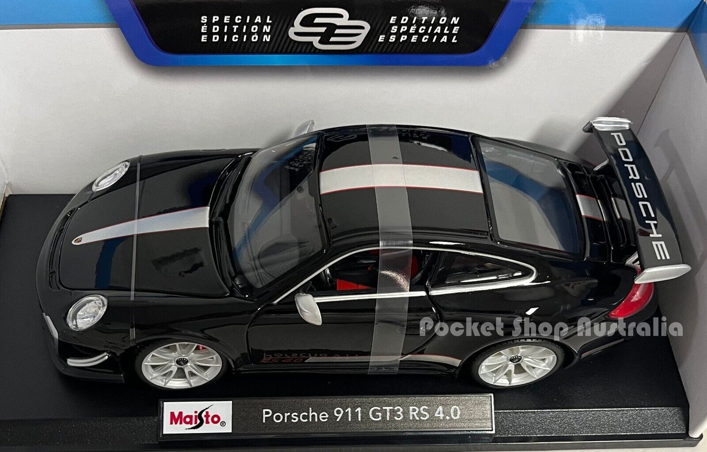 Maisto Diecast Model Special Edition 1:18 scale Porsche 911 GT3 RS 4.0	Black