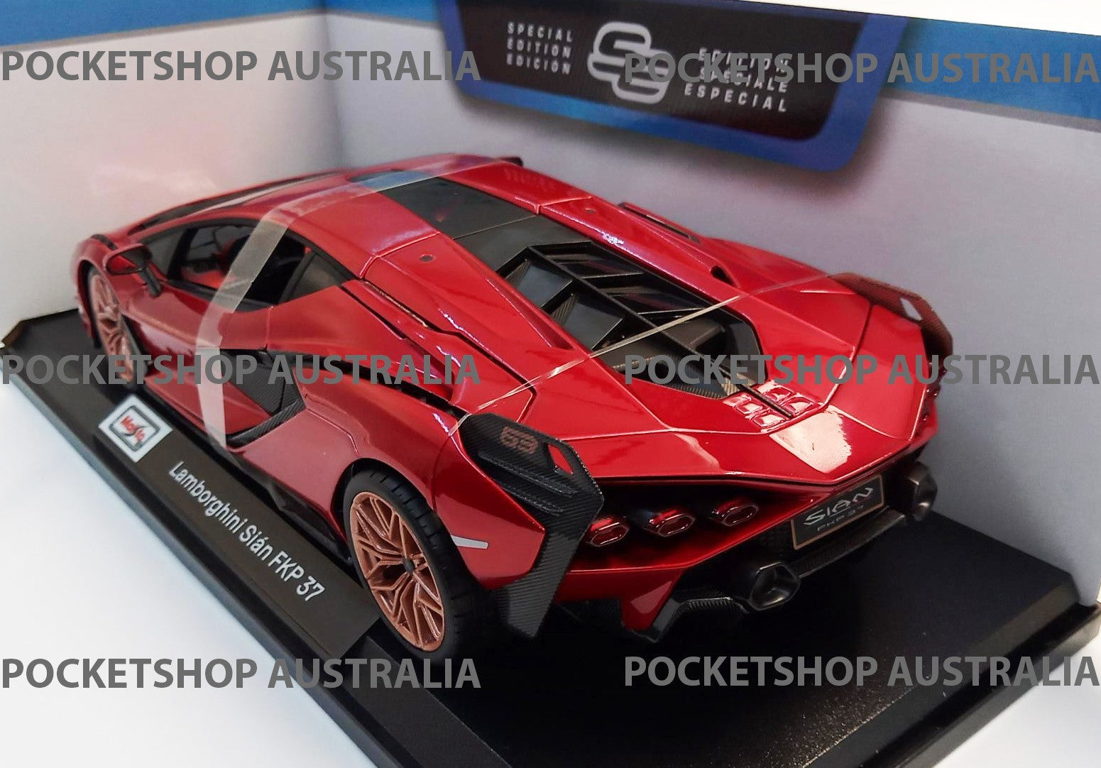 Maisto Red Lamborghini Sian FKP 37 1:18 special edition Diecast Display Toy Car