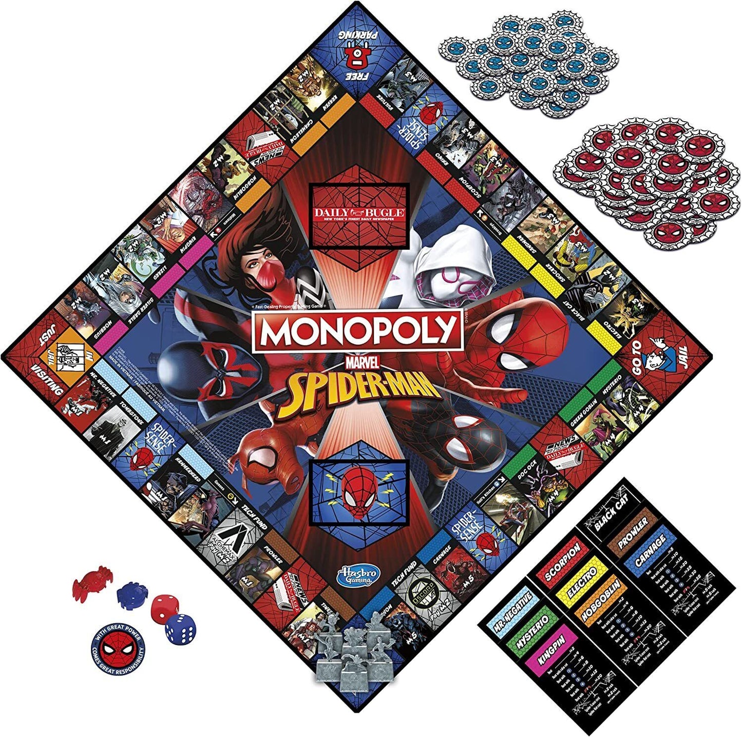 Monopoly Marvel Spider-Man Edition Board Game Brand New