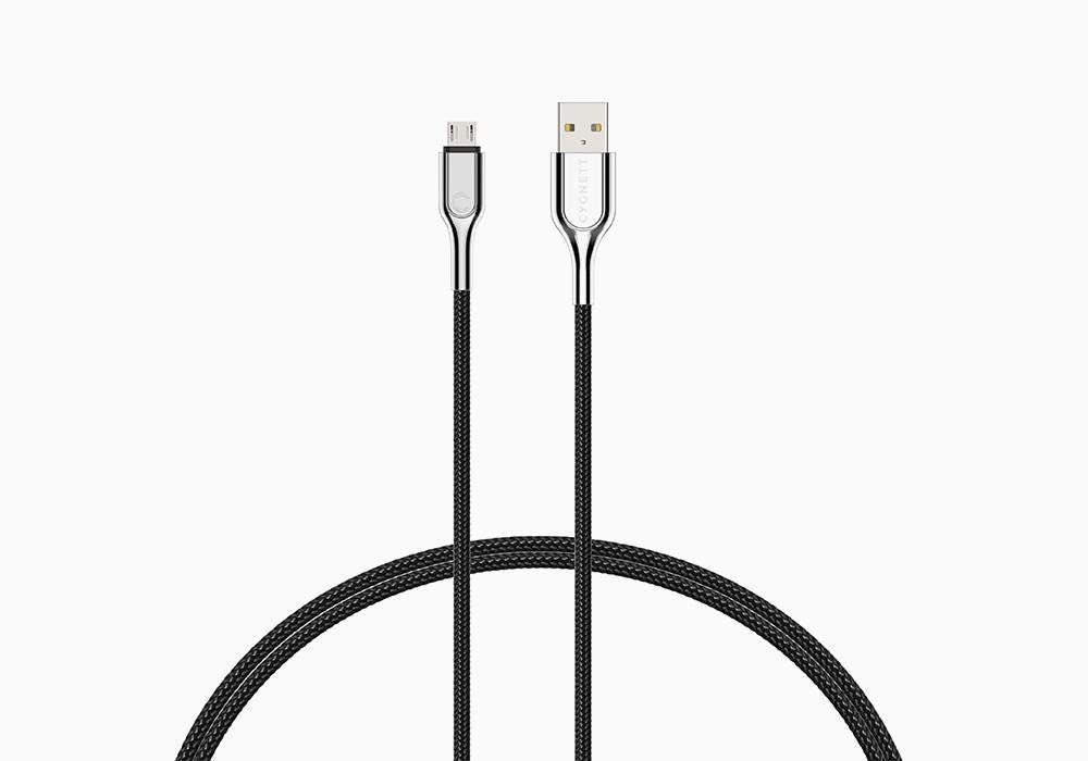Cygnett 2-Metre Armoured 2M Micro B to USB-A Fast Charge 12W Cable in Black