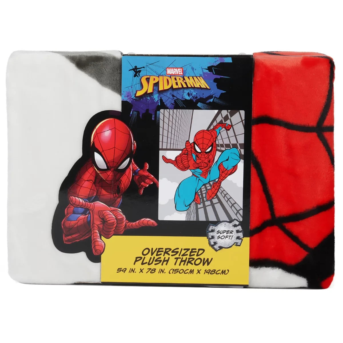 Marvel Spider Man Oversized Plush Throw | 150cm x 198cm