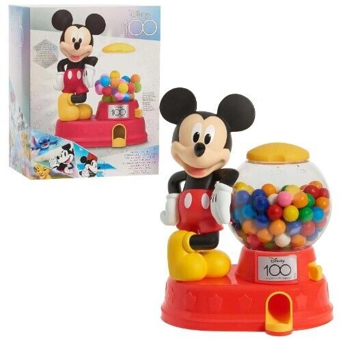 Disney 100 Mickey Mouse Gumball Vending Machine Gashapon Toys Balls Dispenser