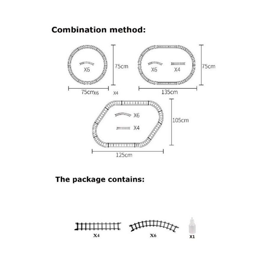 Christmas Steam Train Set for Kids with Light & Sounds Smoke Effect 10 Track