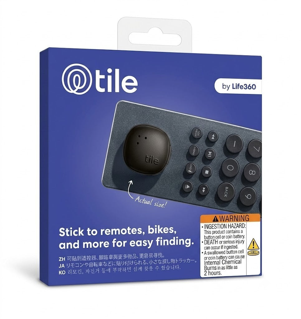 Life360 Tile Sticker Small Bluetooth Tracker, Remote Finder and Locator
