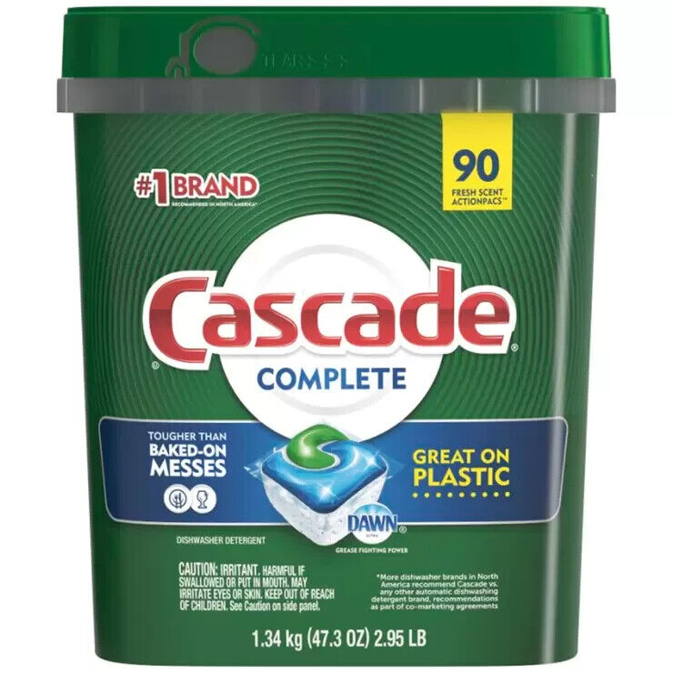 Cascade Complete Dishwashing 90 Tablet w/ DAWN Grease Fighting Power Dishwasher