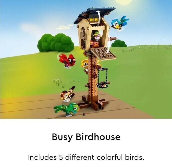 LEGO CREATOR 3 in 1 ~ Birdhouse ~ (31143) Brand New factory Sealed +Free Gift. 