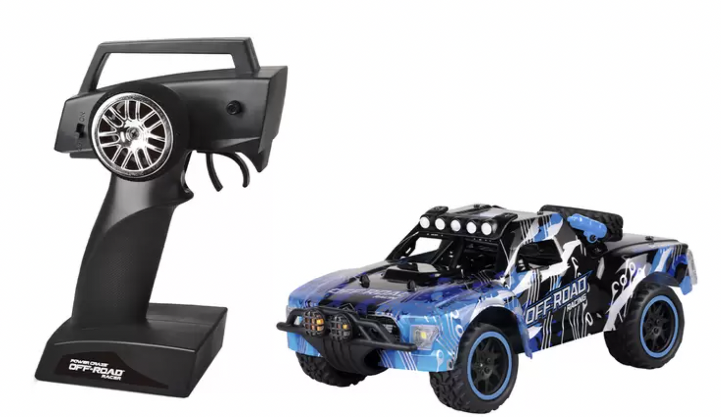 Power Craze 1:24 Scale OFF Road Racer With Stunt Ramp
