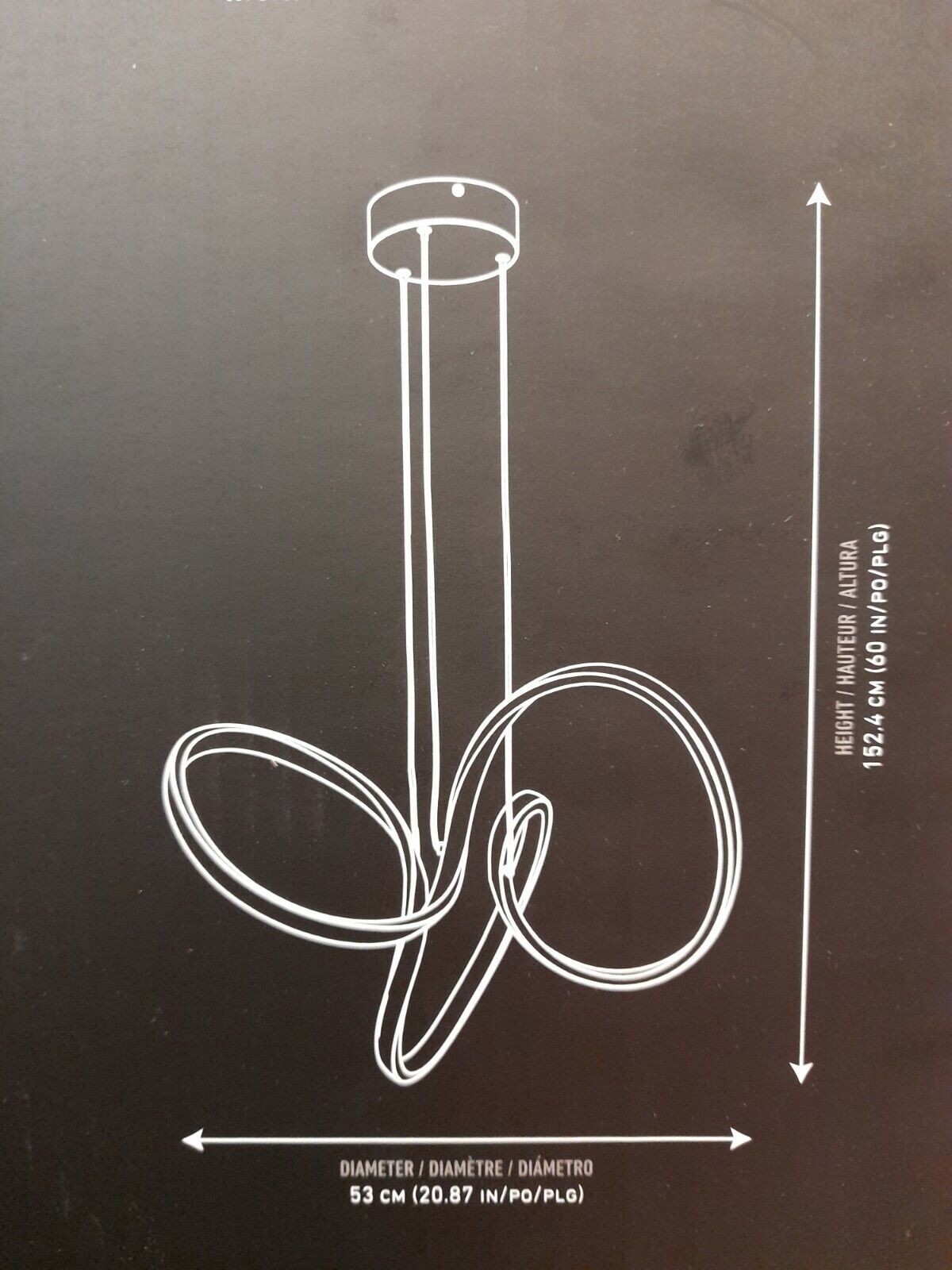 Artika Swirl Integrated LED Pendant Light Dimmable Adjustable Height