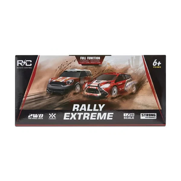 2 Pack 4 Ch 1:28 Remote Control Rally Extreme VS RC 2WD Toys Kids Christmas Gift