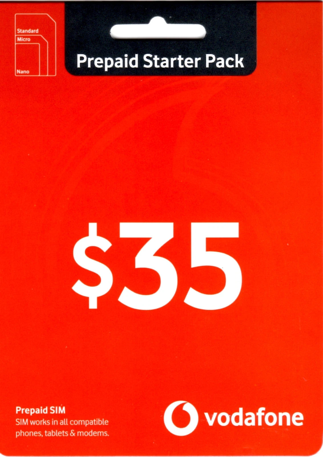 Vodafone Pre-Paid Starter Pack $35 Trio SIM Card NEW