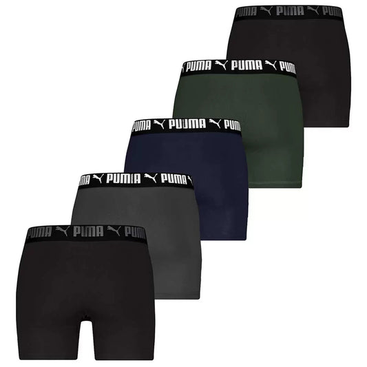 Puma Mens Boxer Brief Small 5 Pack - Sport Luxe Performance Athletic Underwear
