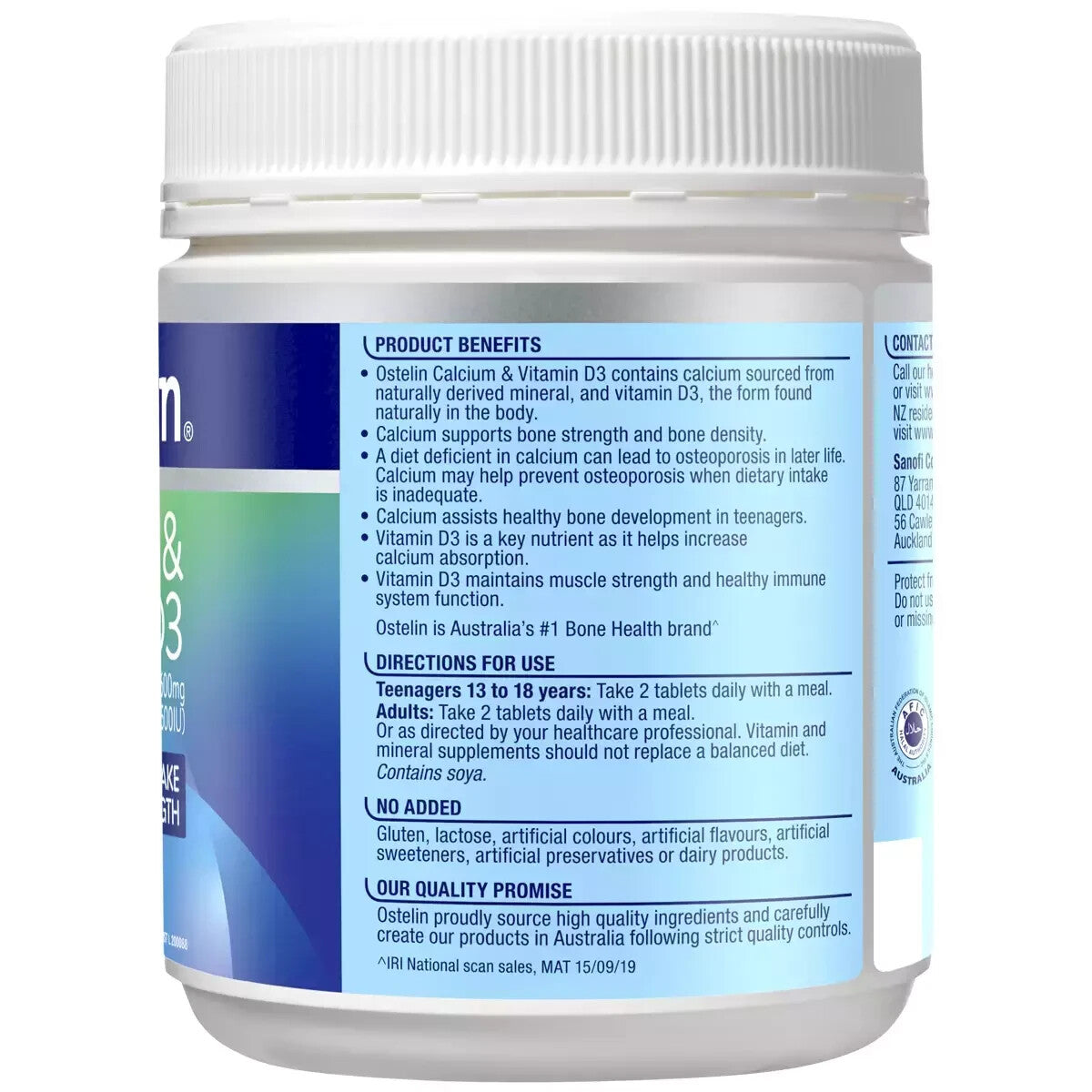 Ostelin Calcium And Vitamin D3 400 Tablets