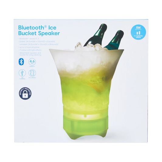 Bluetooth® Ice Bucket Speaker with 7 Colour LED Light Effects | 4.6L & 5W Output