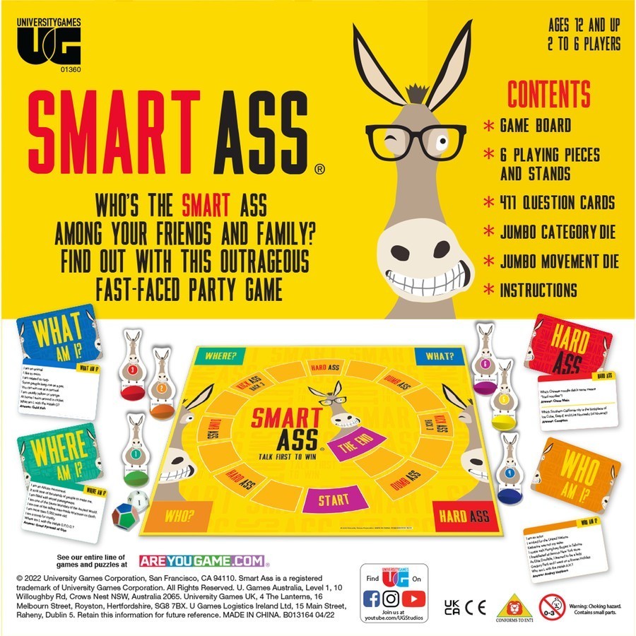 Smart Ass Trivia Board Game NEW - Talk First To Win
