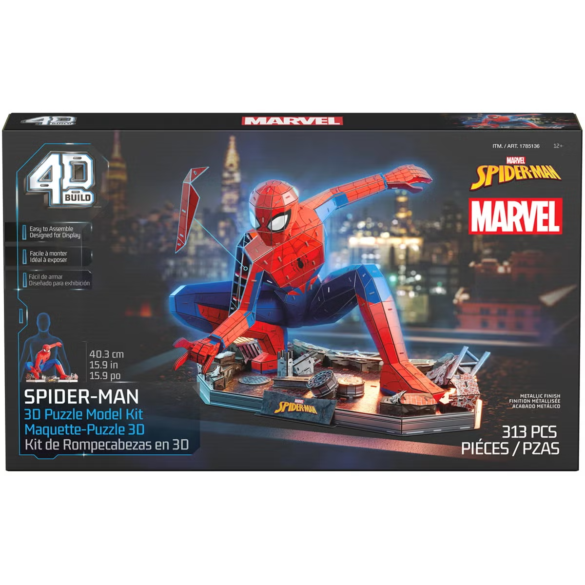 4D Build Spider-Man 3D Puzzle Model Kit Marvel Full Body 313pc 6077957