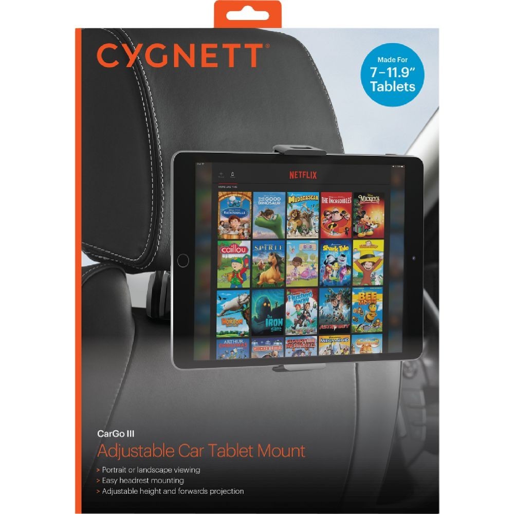 Cygnett CarGo III Adjustable Car Tablet Mount - Made For 7-11.9" Tablets iPad