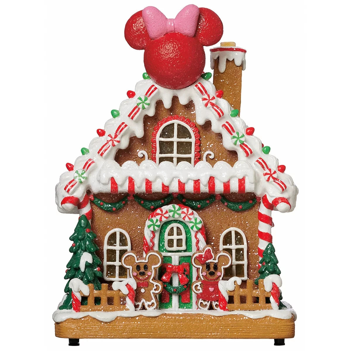 Disney Gingerbread Christmas Village 13 Piece with Lights & Music Tabletop Decor