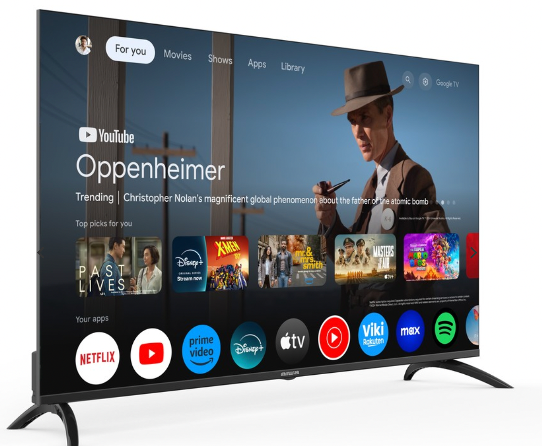 AIWA 50" UHD Google Edgeless TV Ultra HD 3840 x 2160 4K resolution