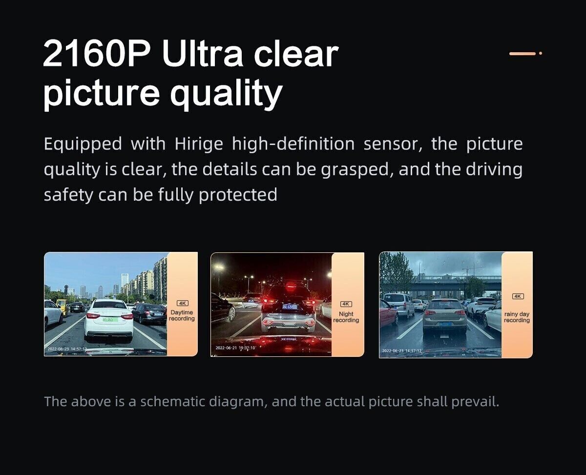 Dahua S5 4K Dash Cam UHD 3840P × 2160P Car Dash Camera G-Sensor