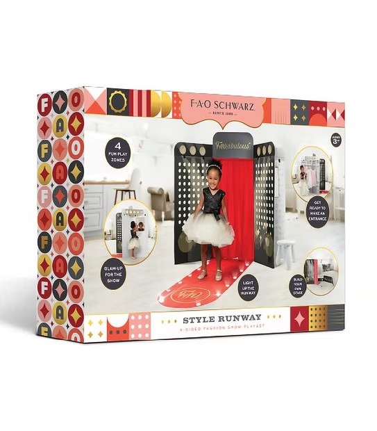 FAO Schwarz Style Runway 4-sided Fashion Show Playset ages 3+