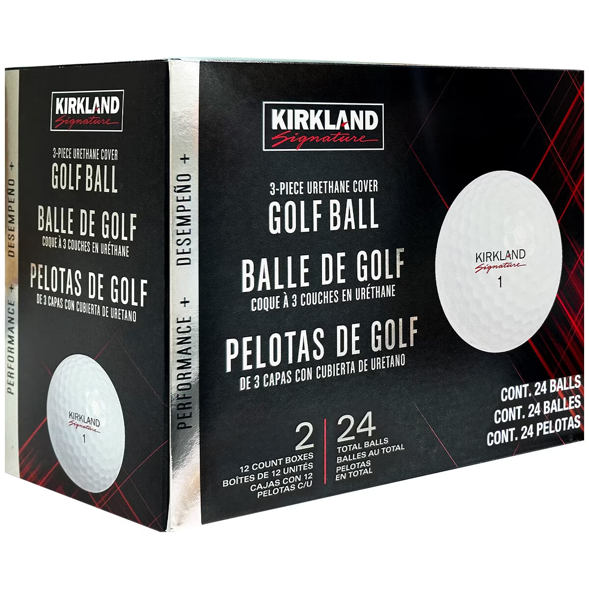 KIRKLAND SIGNATURE Performance+ 3-Piece Urethane Cover Golf Ball 24 Balls